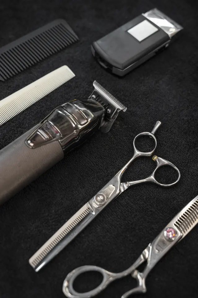 Ferramentas profissionais de barbearia